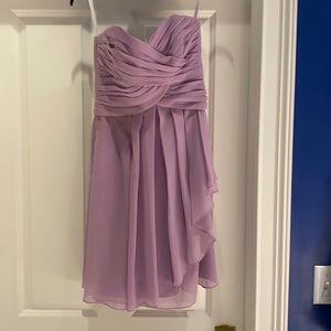 David’s Bridal Short Chiffon Strapless Dress